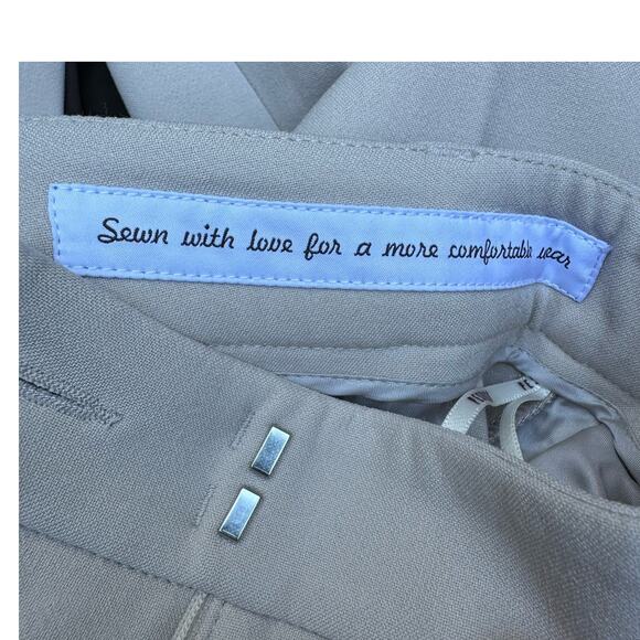 Peserico Trouser Cropped Tailored Handmade Khaki Italian Size 40 Versatile Work - Picture 10 of 10